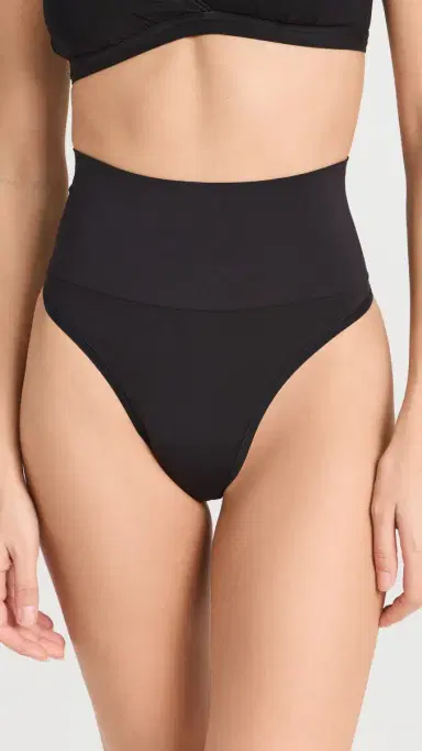 Hanky Panky Hug Me Mid Rise Thong Black | Thumbnail 2