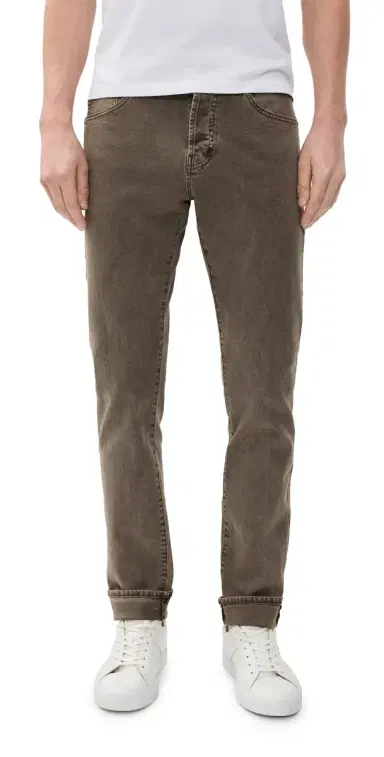 AG Tellis Stretch Selvage Modern Slim Denim Jeans Sulfur Taupe Grey | Thumbnail 1