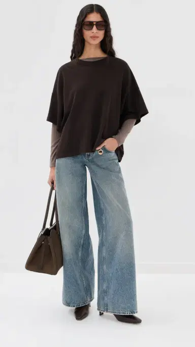 Stella McCartney Mid Blue Wide Leg Jeans Mid Blue | Thumbnail 5 Stella McCartney Mid Blue Wide Leg Jeans Mid Blue | Thumbnail 5