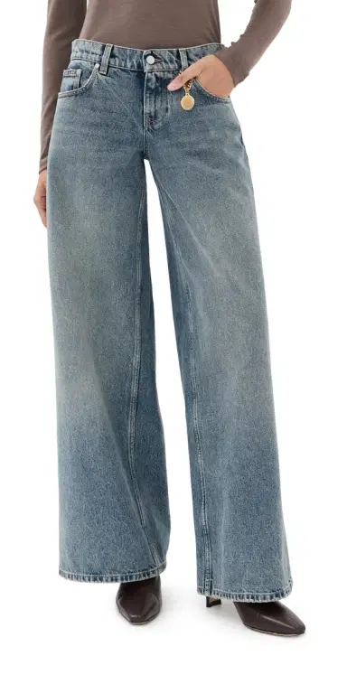 Stella McCartney Mid Blue Wide Leg Jeans Mid Blue | Thumbnail 1 Stella McCartney Mid Blue Wide Leg Jeans Mid Blue | Thumbnail 1