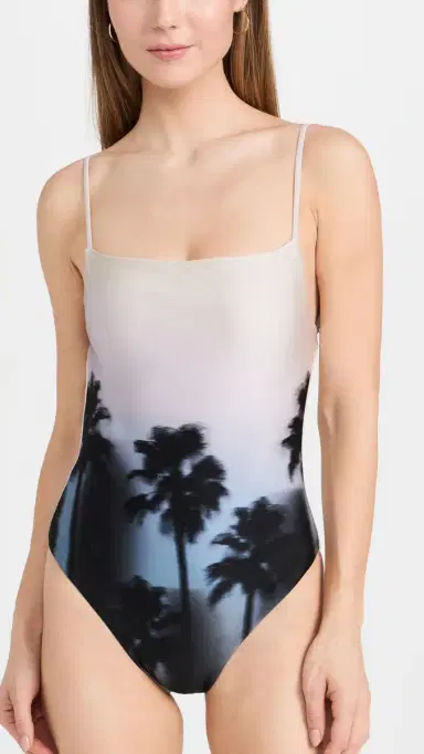 SIMKHAI Elenora One Piece Hazy Palm Print | Thumbnail 3