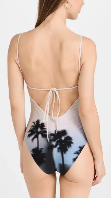 SIMKHAI Elenora One Piece Hazy Palm Print | Thumbnail 4