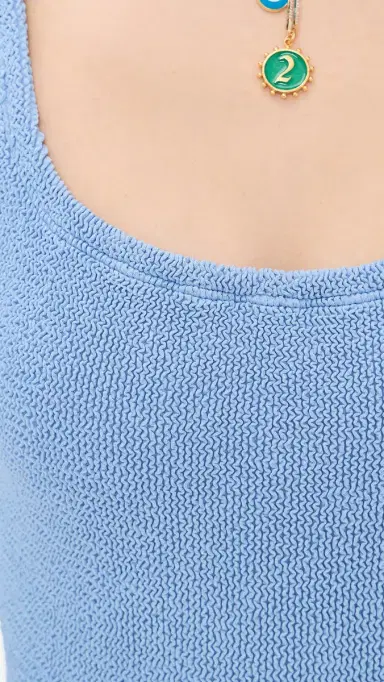 Hunza G Square Neck One Piece Cornflower One Size | Thumbnail 6