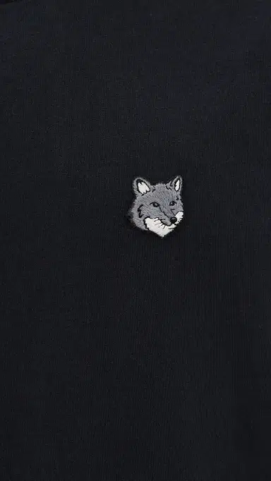 Maison Kitsuné Grey Fox Head Patch Comfort Tee Black L | Thumbnail 6