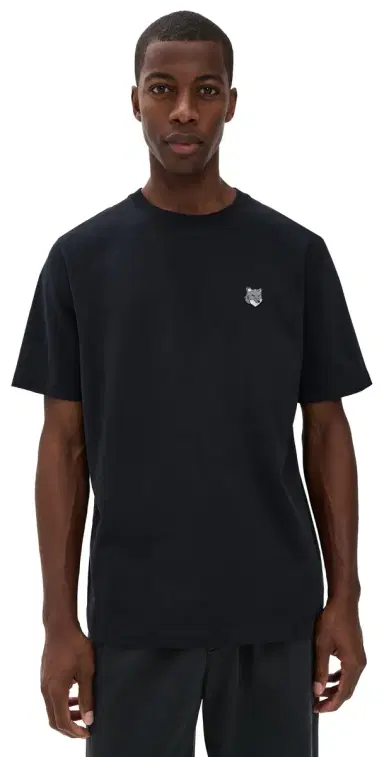 Maison Kitsuné Grey Fox Head Patch Comfort Tee Black L | Thumbnail 1