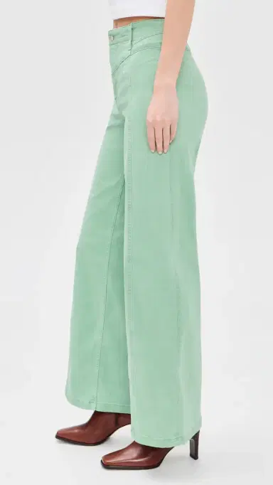 Free People Libre Wide Leg Jeans Cameo Green | Thumbnail 4