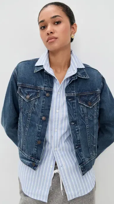 Polo Ralph Lauren 3x1 Rigid Denim Classic Trucker Jacket Meuse Wash M | Thumbnail 2