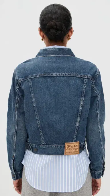 Polo Ralph Lauren 3x1 Rigid Denim Classic Trucker Jacket Meuse Wash M | Thumbnail 3
