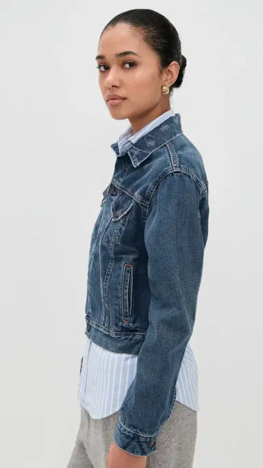 Polo Ralph Lauren 3x1 Rigid Denim Classic Trucker Jacket Meuse Wash M | Thumbnail 4