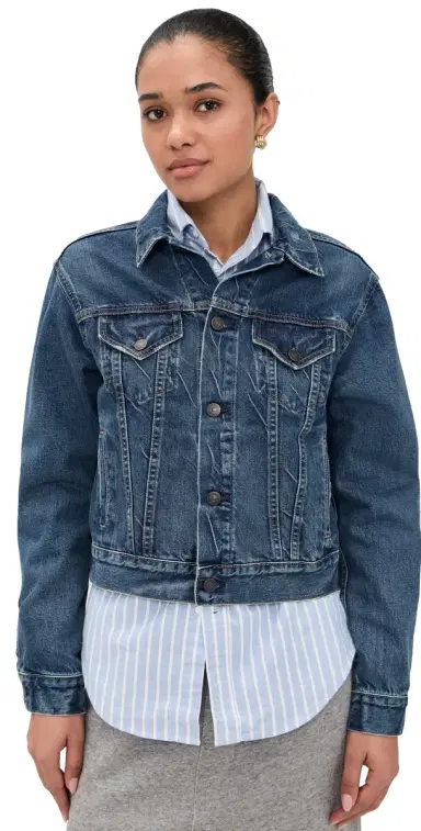 Polo Ralph Lauren 3x1 Rigid Denim Classic Trucker Jacket Meuse Wash M | Thumbnail 1