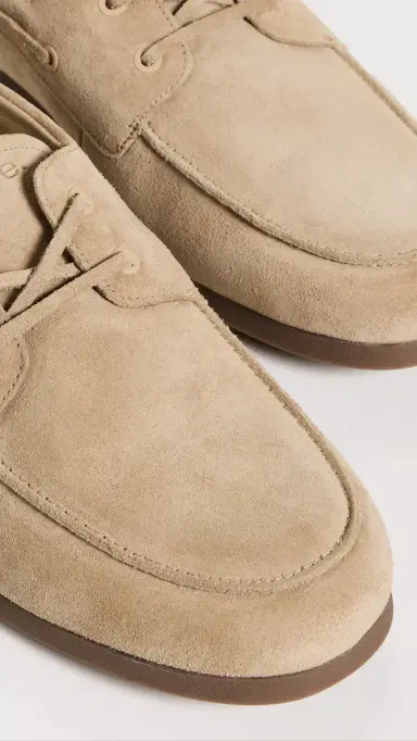 Vince Marin Suede Boat Shoes sand trail 9 | Thumbnail 5