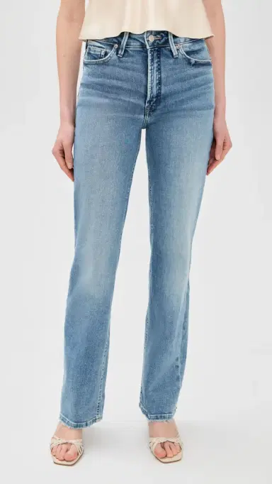 Good American Soft Tech Good True Straight Jeans Indigo14 | Thumbnail 2 Good American Soft Tech Good True Straight Jeans Indigo14 | Thumbnail 2