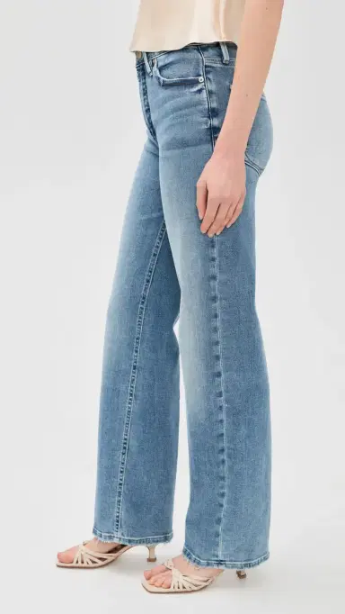 Good American Soft Tech Good True Straight Jeans Indigo14 | Thumbnail 4 Good American Soft Tech Good True Straight Jeans Indigo14 | Thumbnail 4