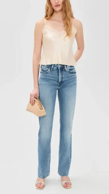 Good American Soft Tech Good True Straight Jeans Indigo14 | Thumbnail 5 Good American Soft Tech Good True Straight Jeans Indigo14 | Thumbnail 5