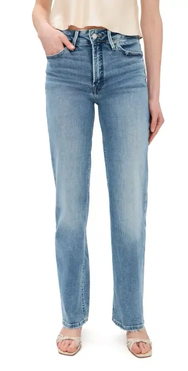 Good American Soft Tech Good True Straight Jeans Indigo14 | Thumbnail 1 Good American Soft Tech Good True Straight Jeans Indigo14 | Thumbnail 1