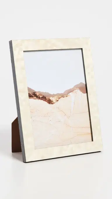 Tizo Design Italian White Burl Wood Frame 5x7 | Thumbnail 2