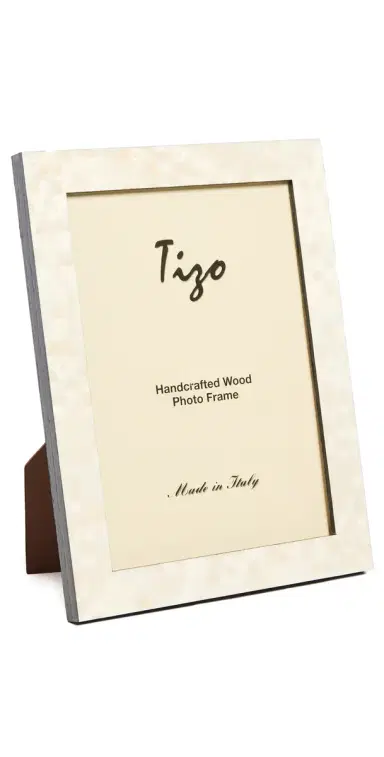 Tizo Design Italian White Burl Wood Frame 5x7 | Thumbnail 1