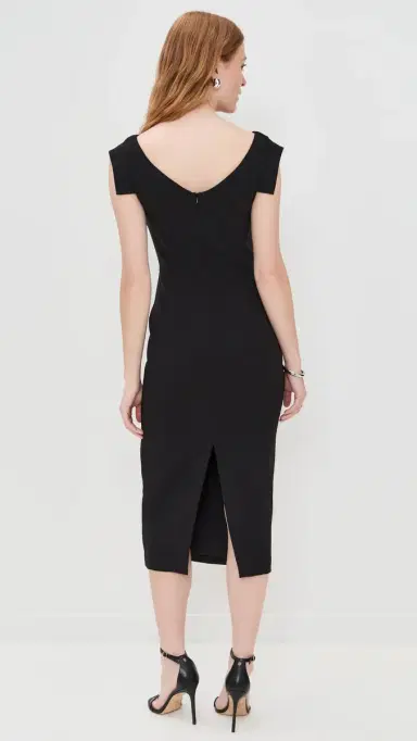 BLACK HALO Jacqueline Midi Dress Black 4 | Thumbnail 4