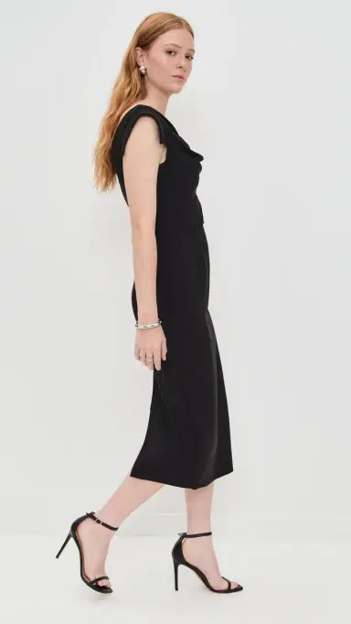 BLACK HALO Jacqueline Midi Dress Black 4 | Thumbnail 5