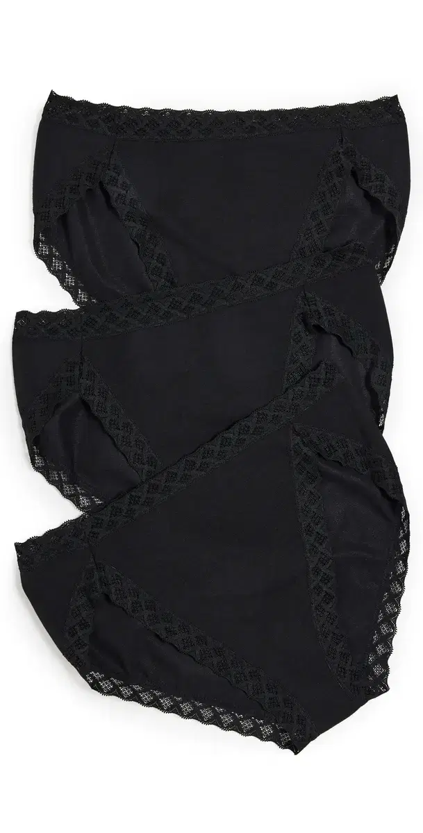 Natori Bliss French Cut 3 Pack Black