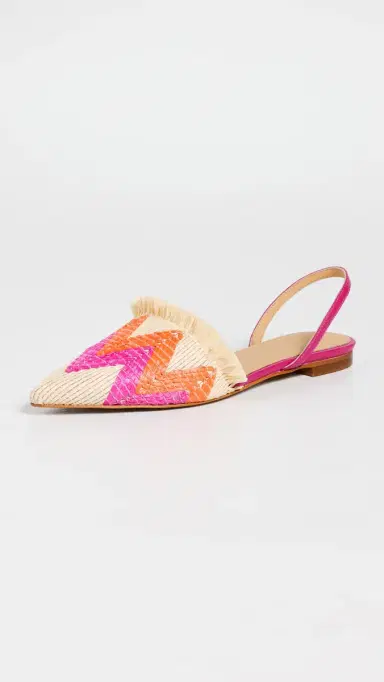 Castañer Berta Flats Natural/Naranja/Fuchsia | Thumbnail 2