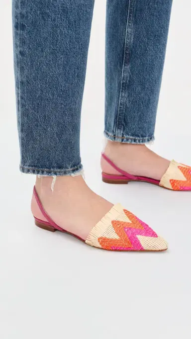 Castañer Berta Flats Natural/Naranja/Fuchsia | Thumbnail 3