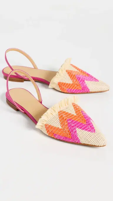 Castañer Berta Flats Natural/Naranja/Fuchsia | Thumbnail 5