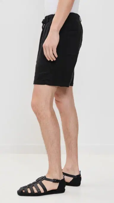 BATHER inen eisure Shorts 6" Black | Thumbnail 4 BATHER inen eisure Shorts 6" Black | Thumbnail 4