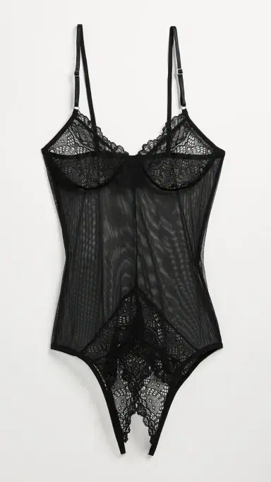 Only Hearts Whisper Sweet Nothings Coucou Bodysuit Black | Thumbnail 2