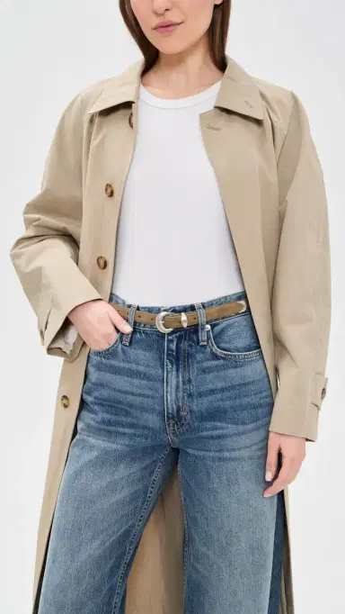 Madewell Lucie Belt Worn Olive Suede | Thumbnail 3
