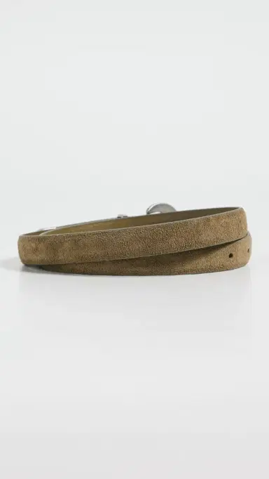 Madewell Lucie Belt Worn Olive Suede | Thumbnail 4