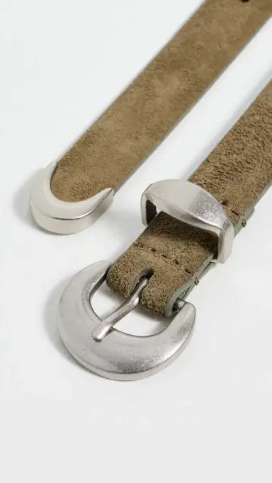 Madewell Lucie Belt Worn Olive Suede | Thumbnail 5