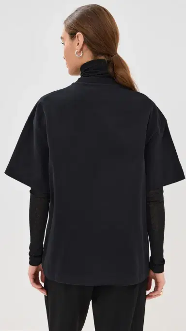 Jil Sander Crew Neck hort leeve Tee Black | Thumbnail 3 Jil Sander Crew Neck hort leeve Tee Black | Thumbnail 3
