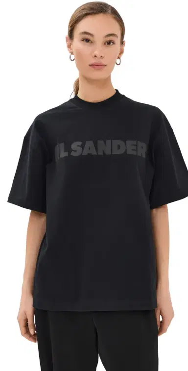 Jil Sander Crew Neck hort leeve Tee Black | Thumbnail 1 Jil Sander Crew Neck hort leeve Tee Black | Thumbnail 1