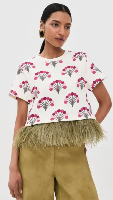 La DoubleJ La Scala Tee with Feathers Florette | Thumbnail 2 La DoubleJ La Scala Tee with Feathers Florette | Thumbnail 2