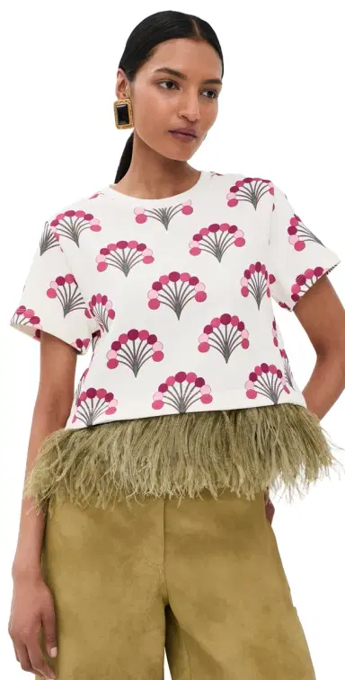 La DoubleJ La Scala Tee with Feathers Florette | Thumbnail 1 La DoubleJ La Scala Tee with Feathers Florette | Thumbnail 1