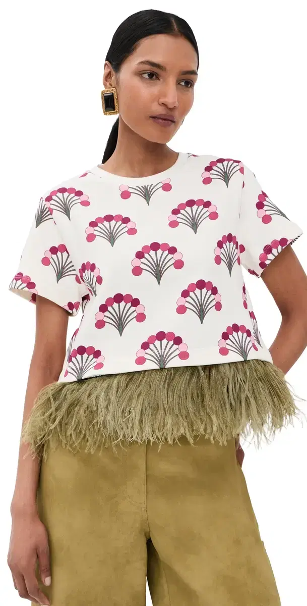 La Scala Tee with Feathers Florette