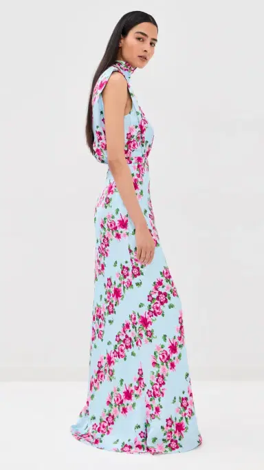 Saloni Fleur Dress Bellis Stripe Plmt 4 | Thumbnail 4
