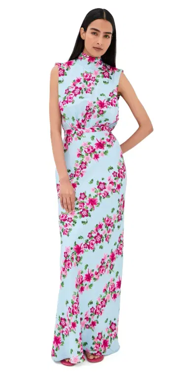 Saloni Fleur Dress Bellis Stripe Plmt 4 | Thumbnail 1
