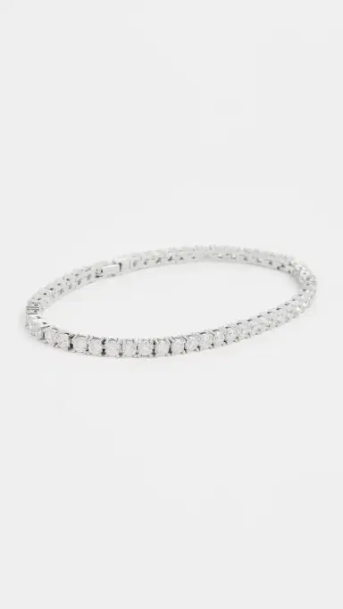 BaubleBar Bennett Silver Tennis Bracelet Silver One Size | Thumbnail 2