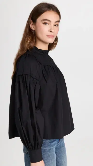 Ulla Johnson Marika Blouse Noir | Thumbnail 4 Ulla Johnson Marika Blouse Noir | Thumbnail 4