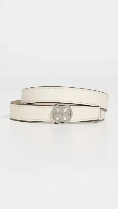 Tory Burch Miller Reversible Belt 1 Warm White/Light Stone/Silver S | Thumbnail 2