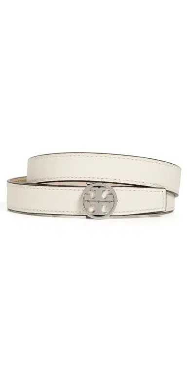 Tory Burch Miller Reversible Belt 1 Warm White/Light Stone/Silver S | Thumbnail 1