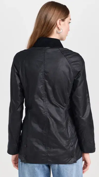 Barbour Beadnell Wax Jacket Navy 6 | Thumbnail 3