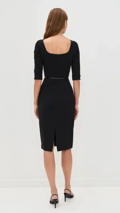 BLACK HALO 3/ Sleeve Jackie O Dress Black | Thumbnail 3