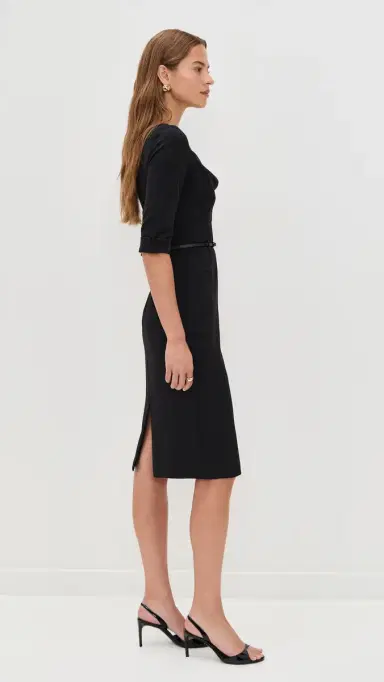 BLACK HALO 3/ Sleeve Jackie O Dress Black | Thumbnail 4