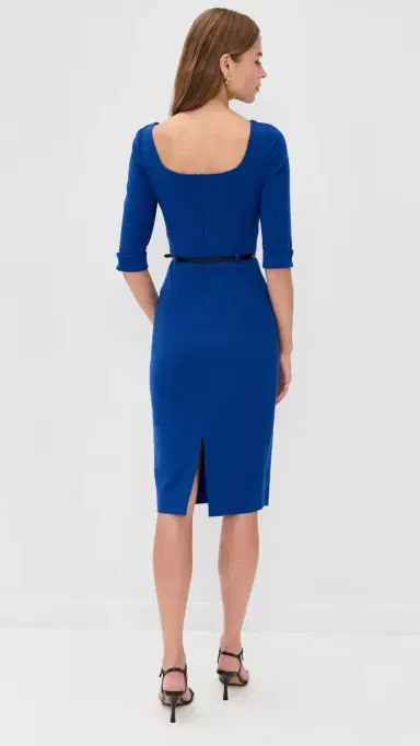 BLACK HALO 3/4 Sleeve Jackie O Dress Cobalt 6 | Thumbnail 3