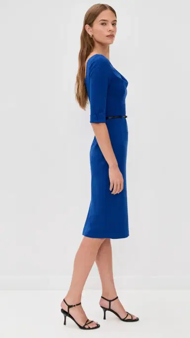 BLACK HALO 3/4 Sleeve Jackie O Dress Cobalt 6 | Thumbnail 4