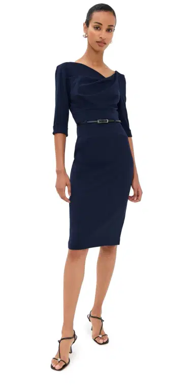 BLACK HALO 3/4 Sleeve Jackie O Dress Eclipse 0 | Thumbnail 1 BLACK HALO 3/4 Sleeve Jackie O Dress Eclipse 0 | Thumbnail 1
