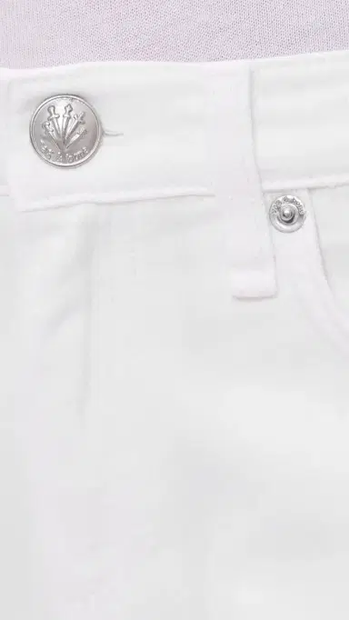 rag & bone Featherweight Cam Full Straight Jeans White | Thumbnail 6